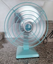 Vintage Mcgraw Edison Eskimo Electric Fan Aqua Turquoise Restored Custom Paint