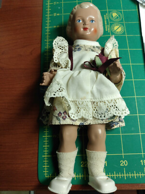 Vintage Schildkrot Girl Doll Turtle Mark 24 / 25 Germany 9  Tall