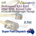 Professional RJ12 6P6C to RJ45 8P8C Copper Cable ⌀0.5mm Reinforced Round 0.5m