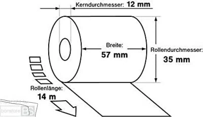 VEIT 50 x EC-CASH-Rolle Thermorollen Kassenrollen 57mm x 14m SEPA-Lastschriftdruck