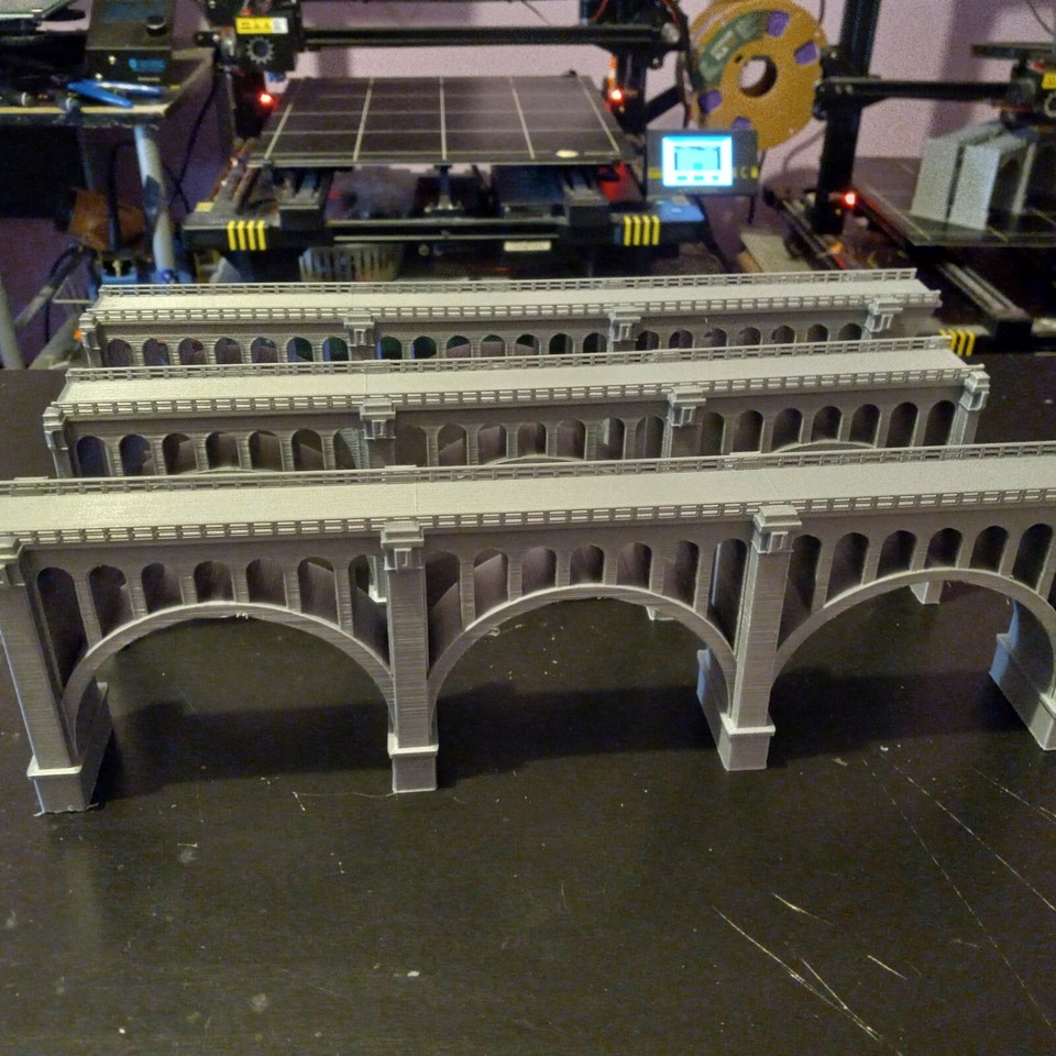 Spencer-3D N Scale Paulins Kill Viaduct Bridge - 30-Inch Long 3D Printed Model-660839