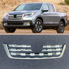 Abs Chrome Front Grille Grill Cover Molding Trim For Honda Ridgeline Rtl 2017-19