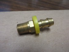 BRASS PUSH LOCK PIPE 3/8" MALE BARB ADAPTER 1/4" NPT x 3/8" HOSE NOS UNUSED