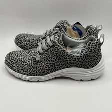 Align Women's Velocity Grey Leopard Sz 6.5M Sneaker Shoe Leather