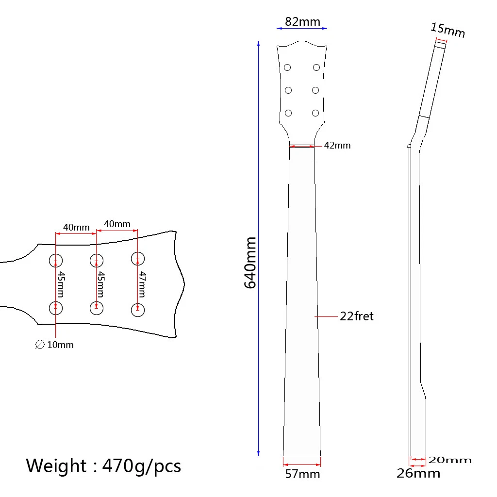22 Frets Mahogany Guitar Neck for Gibson Les Paul LP SG Guitar DIY