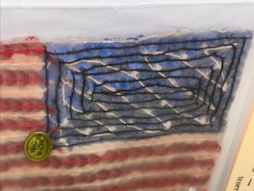 Patriotic American USA Flag Beaded Sequined Applique Craft Patch 5.5” x 3.25” - Picture 4 of 9