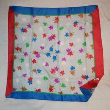 VTG MULTI-COLOR MAPLE LEAF SCARF-100 NYLON WATER REPELLENT MADE IN TAIWAN R.O.C