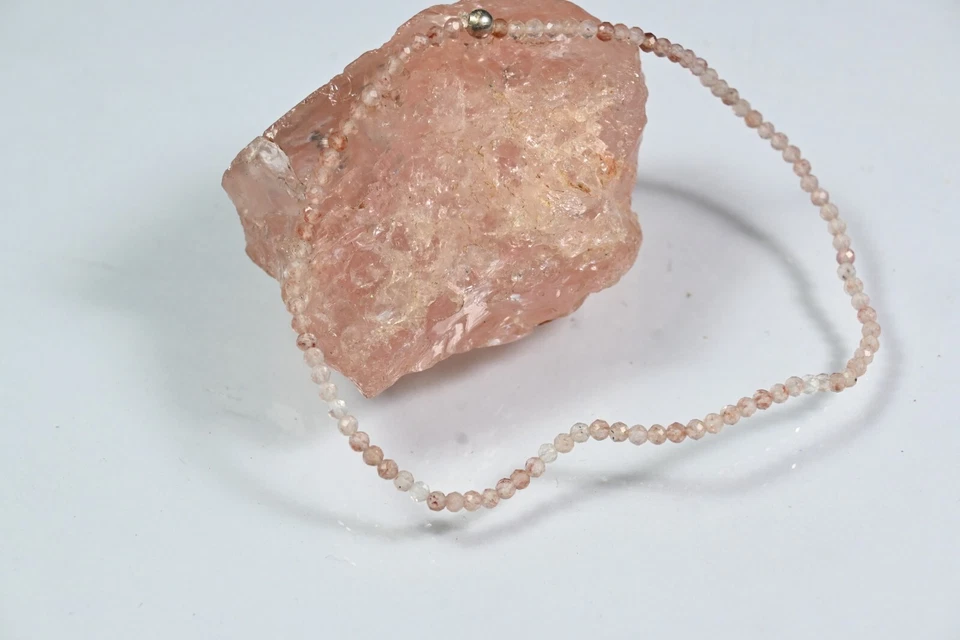 Pulseiras elásticas com miçangas redondas facetadas pedra preciosa natural A++ 6-8"" - Imagem 4 de 4