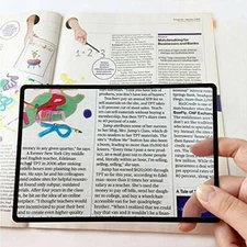 Magnipros Premium 3x 300% Page Magnifying Lens With 3 Bonus Bookmark Magnifier