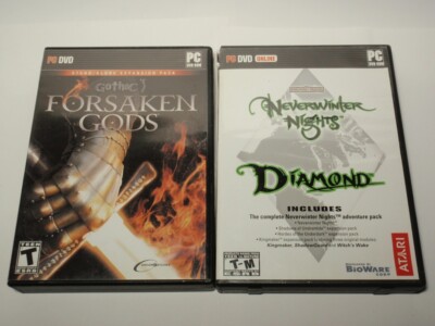 2 PC DVD Games: Forgotten Realms Neverwinter Nights & Forsaken Gods *UNTESTED*