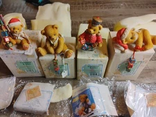 Cherished Teddies Christmas 4 Bears Includes Blocks Holden Jolene Jeffrey Nolan