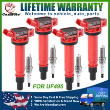 4pcs Ignition Coil and Spark Plugs For 2005-20 Toyota Tacoma 2.7L L4 90919-A2001