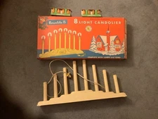 ROYALITE 8 Light CHRISTMAS Window CANDOLIER Royal with C-6 BULBS and BOX