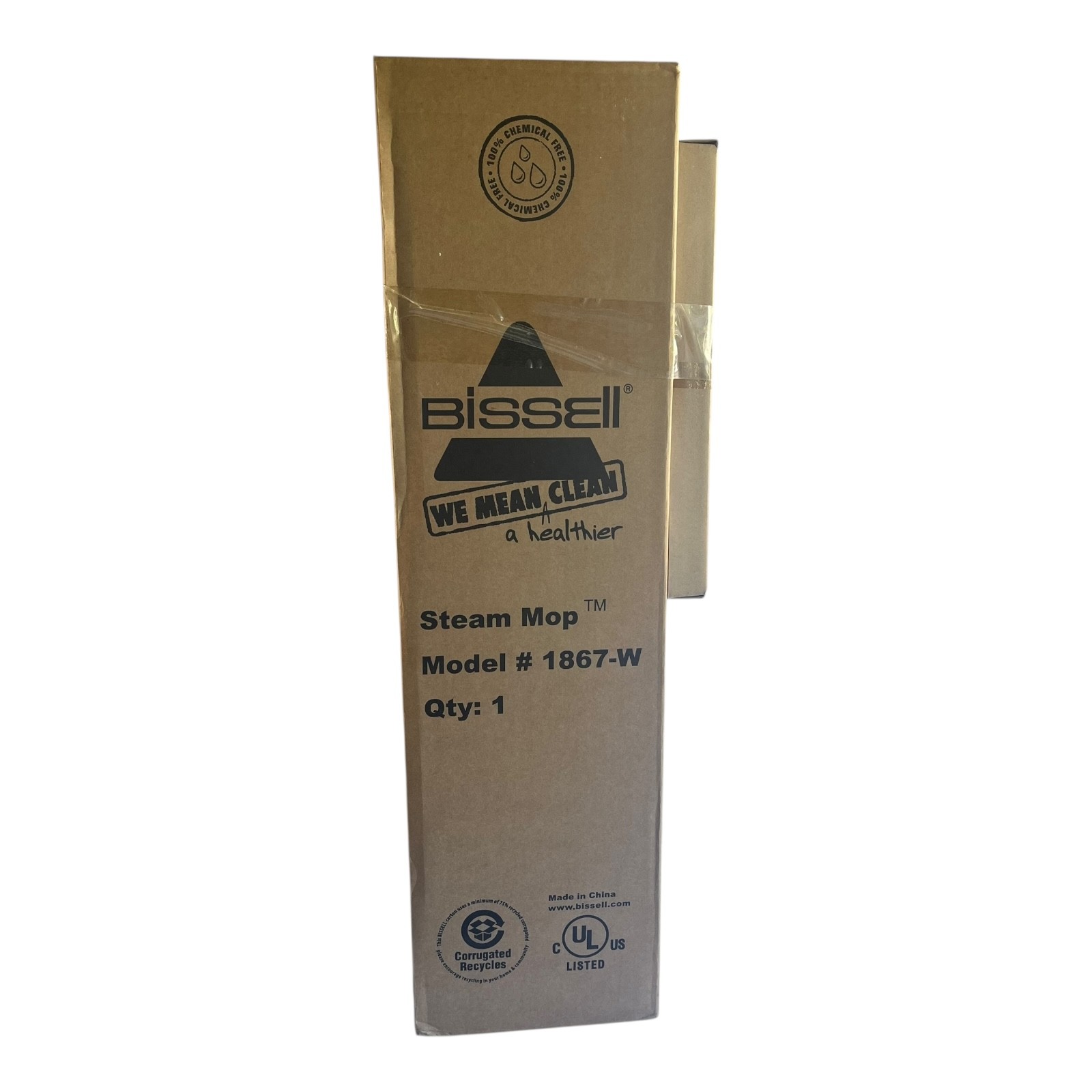 Bissell Steam Mop 1867-W & Deluxe Mop Pad Kit 2-Pack 3252-2 