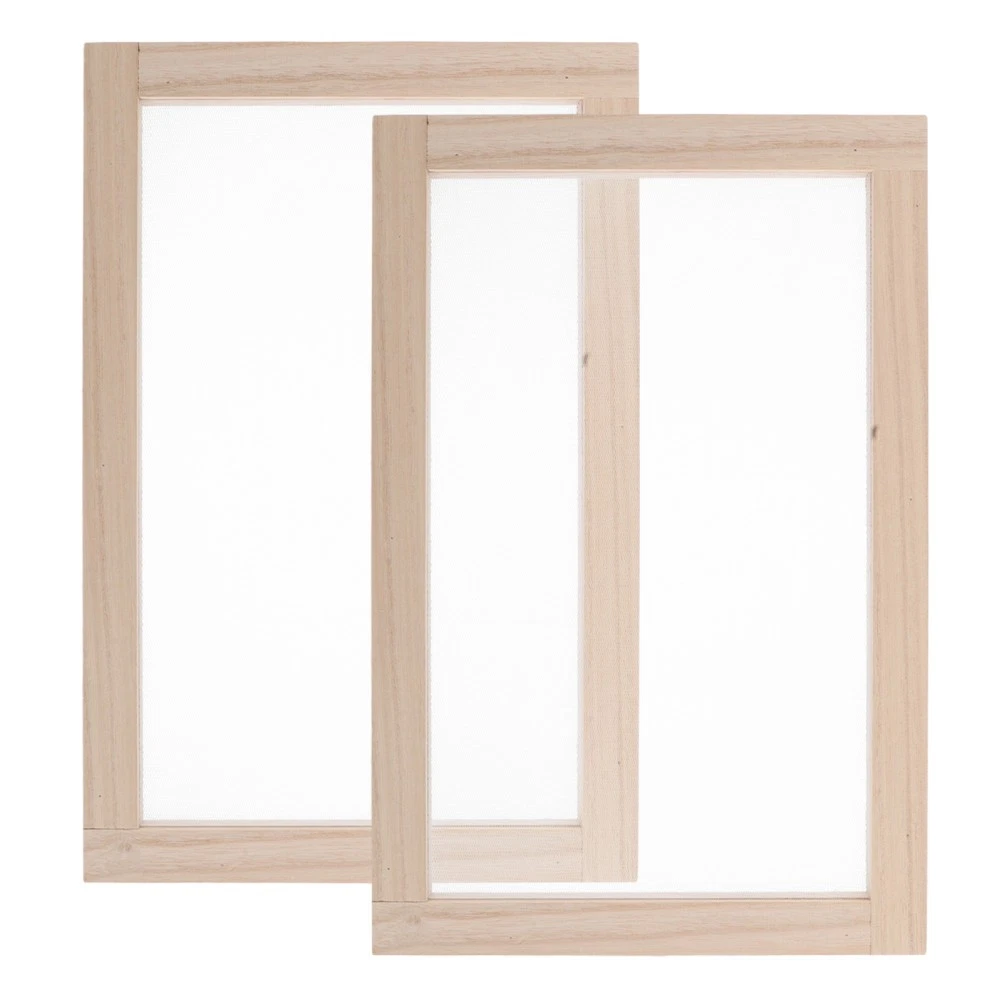 Traditional Wooden Paper Making Frames Set Reusable Multi Use DIY Craft Tools