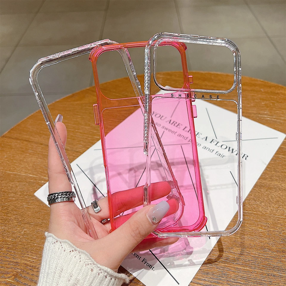 For iPhone 17 16 15 Pro Max 14 13 12 Heavy Duty Clear Shockproof Defender Case - Image 2 of 4