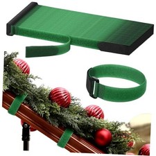 50 Pcs 12inch Christmas Garland Ties Decorative Reusable and Flexible Green