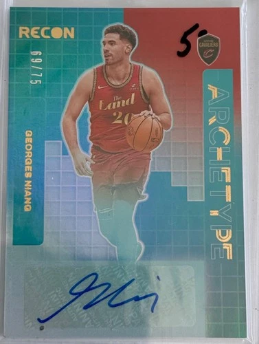 GEORGES NIANG - 2023-24 Panini Recon Archetype AUTO RED #/75 Cavs