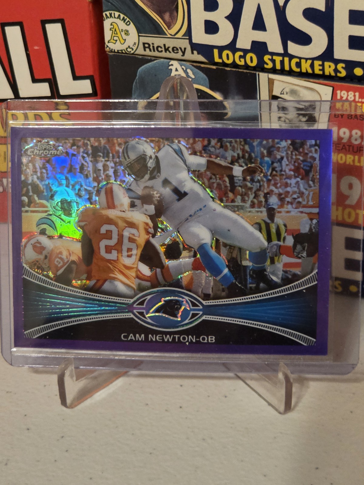 Cam Newton 2012 Topps Chrome PURPLE REFRACTOR /499 Carolina Panthers NICE!