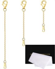 Necklace Extenders Gold Chain Extenders for Necklaces Extensions Sterling Sil...