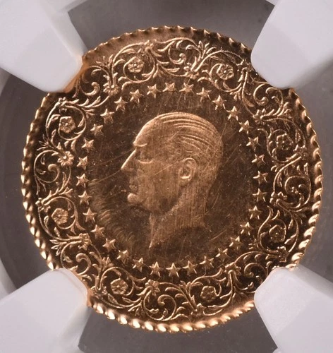 1965 Turkey 25 Kurus 1.754g Gold 0.917 - NGC MS64 