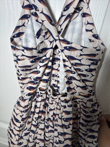 Crewcuts Girls 6 Dress Fish Print Cross Back Lined WORN ONCE rare 2016 - Picture 6 of 6