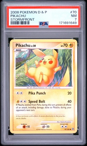 Pikachu graded PSA 7 for sale on eBay