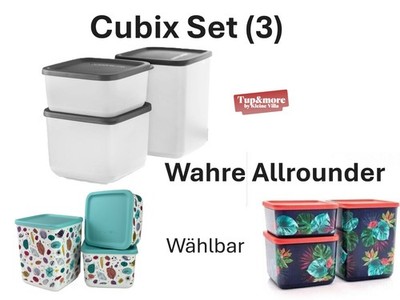 Tupperware NEU, Cubix-Set 3-teilig, je 1x 650ml 1,0l 1,8l Kühlschr./Vorrat,wähle