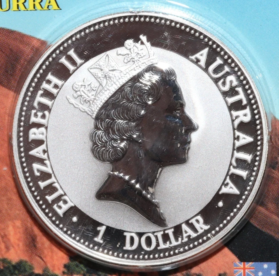 Moneda Australia 1993 Cucaburra BU 1 OZ .999 plata Littleton Show Pack correo gratis Foto 2 de 4