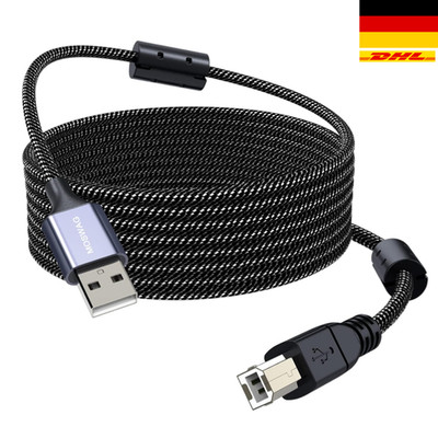 USB Druckerkabel 5m MOSWAG USB Typ A auf Typ B Scannerkabel