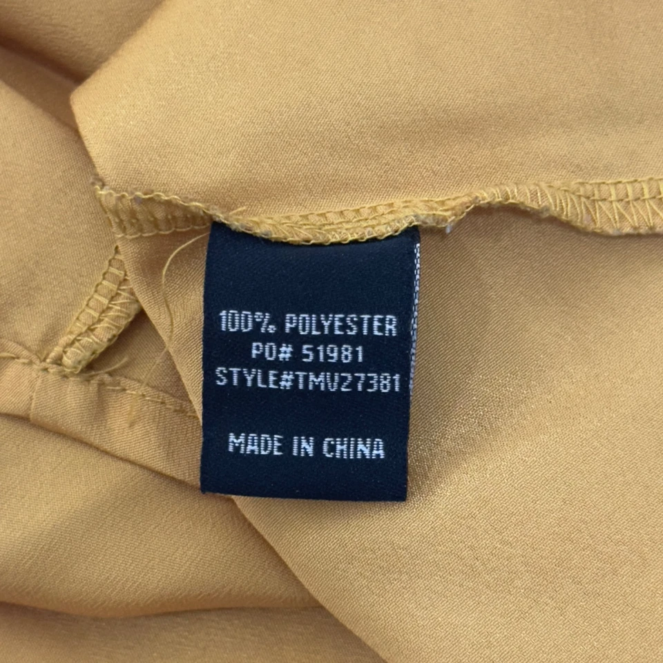 Top cami vintage Timing Y2K amarillo mostrado con volantes delanteros para mujer talla mediana Foto 4 de 4