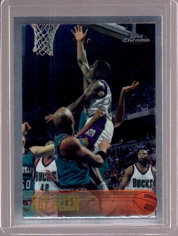 RAY ALLEN 1996-97 Topps Chrome #217 Rookie RC Milwaukee Bucks