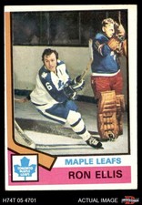 1974 Topps #12 Ron Ellis Maple Leafs 3 - VG