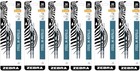 6pk Zebra G-301 Stainless Steel Pen JK-Refill, Medium Point, 0.7mm, Black