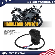 Motorcycle Handlebar 7/8" On Off Switch ATV Headlight Fog Spot Light Waterproof