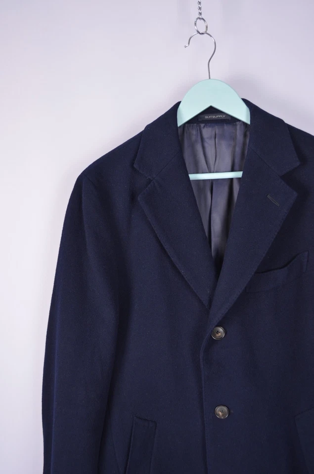 Suitsupply Vicenza Single Breasted Wool Navy Coat Jacket Size EU50 US40 - Image 2 of 4