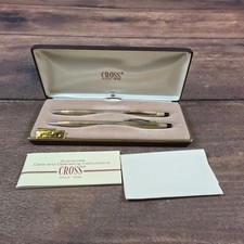 Cross Pen and Pencil Set Mens OS Gold Good 10K Gold Filled 4501 Vintage Case