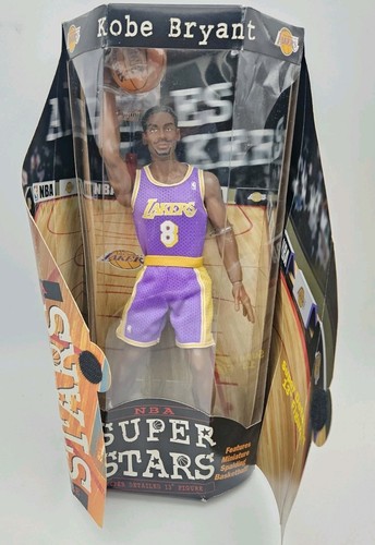 1999 MATTEL NBA SUPER STARS 13" KOBE BRYANT FIGURE COURT COLLECTION LA LAKERS.