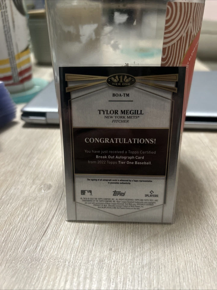 2022 Topps Tier One - Breakout Autographs Tylor Megill #BOA-TM /299 (AU, RC) - Image 2 of 2