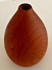 HANDMADE HAND TURNED DECORATIVE 5  TALL WOODEN BUD VASE 10 