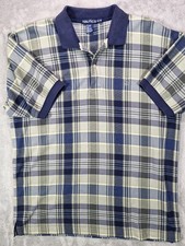 Vintage Nautica Multicolor Plaid Polo Shirt Size Men’s XL Made In USA
