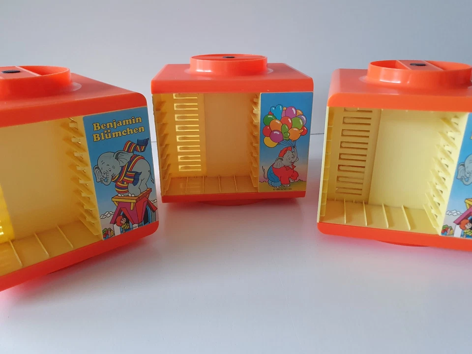 Benjamin Blümchen Kassetten-Karussell Ständer 3er Retro Rarität 1985 Hör-lies MC - Bild 4 von 4