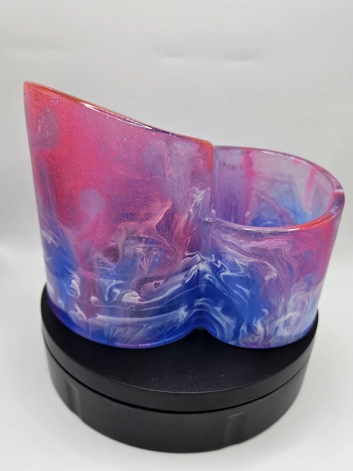 Синий и розовый резиновый держатель для макияжа. Универсальный держатель органайзер для макияжа туалетного столика - Изображение 3 из 4