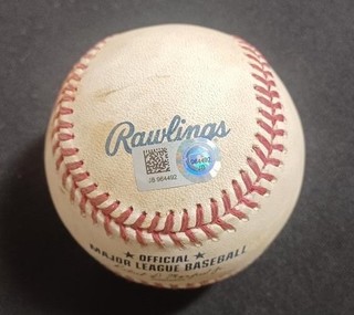 TREVOR STORY (Hit SINGLE) BROCK STEWART 9/7/2017 MLB Game Used ROCKIES Dodgers