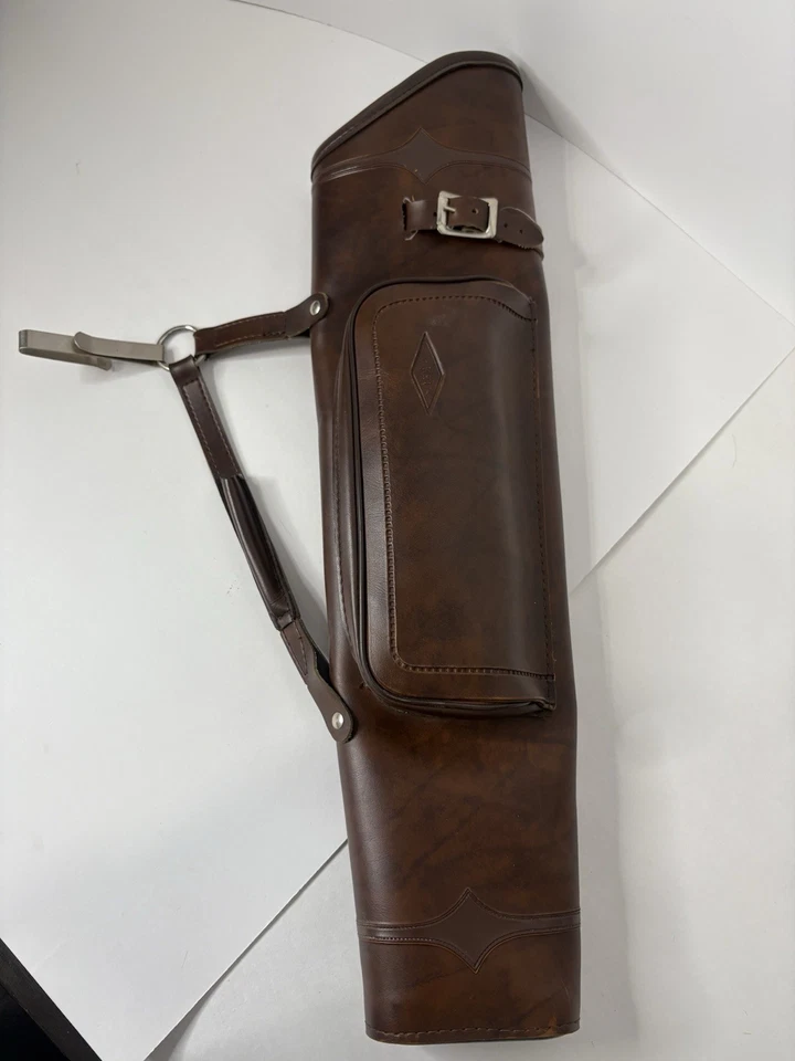 Neet Brown Leather Archery Quiver w/ Some Accessories 21" Long EUC - Image 2 of 4