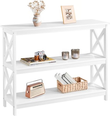 Yaheetech Console Table with 3 Storage Shelves, Entryway Table Sofa Side Table N
