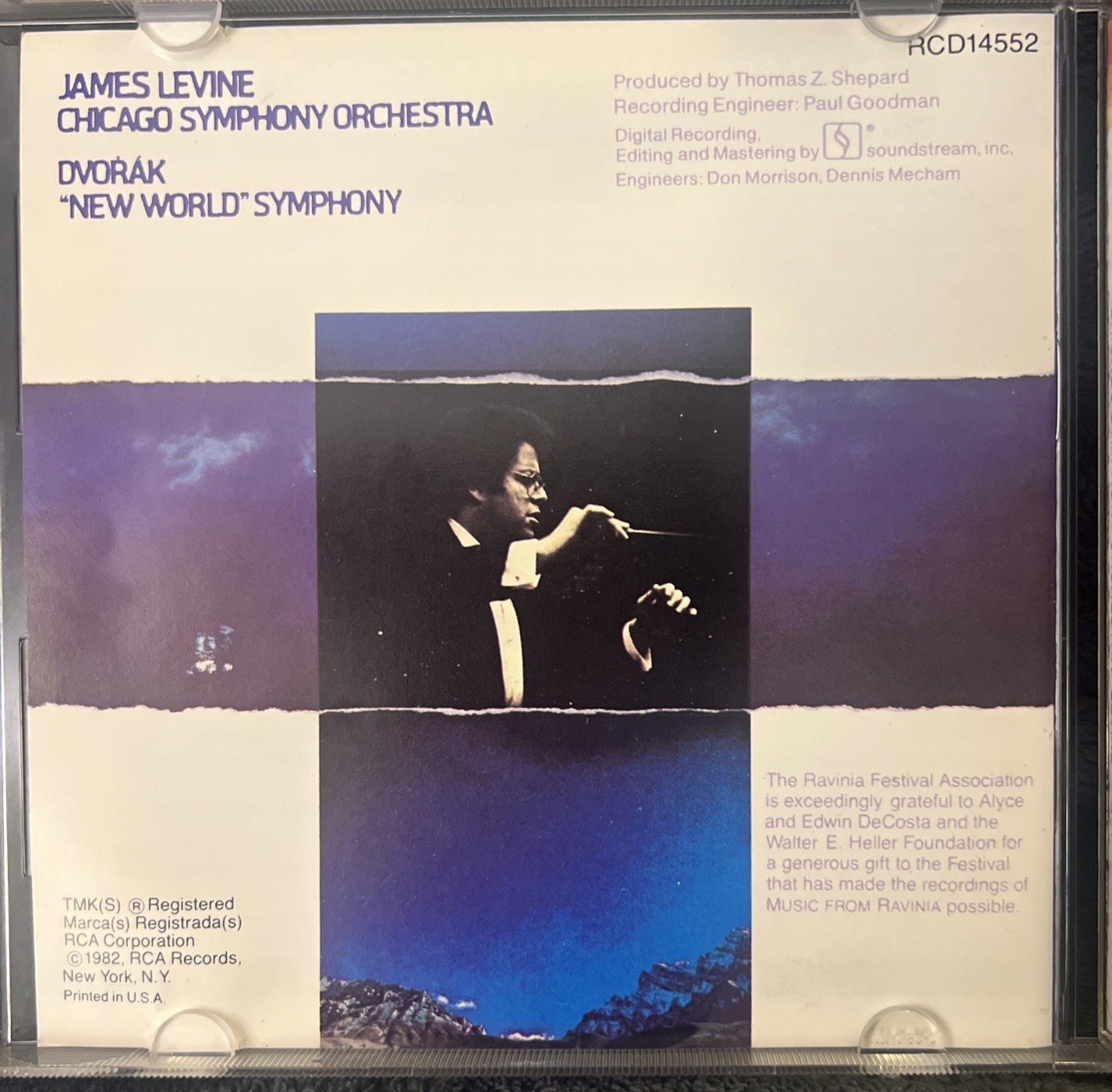 Dvorak ‘Symphony No.9 in E Min, Op.95 (New World)’ James Levine (CD 1982 RCA)