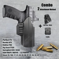 IPSC Universal Holster Fit Springfield XD9 9mm S&W MP 40 45 Beretta APX Sig P320