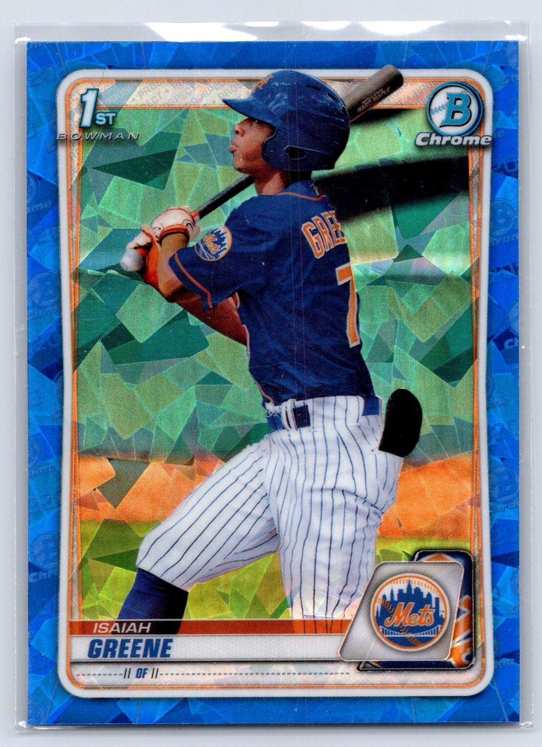 2020 Bowman Draft Sapphire Edition #BD-77 Isaiah Greene Rookie Card Color Match