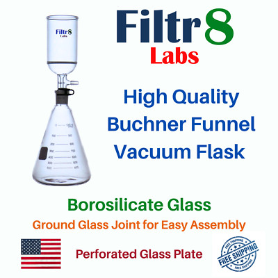 High Quality Buchner Funnel Vacuum Filtration Flask | Filtr8 Labs